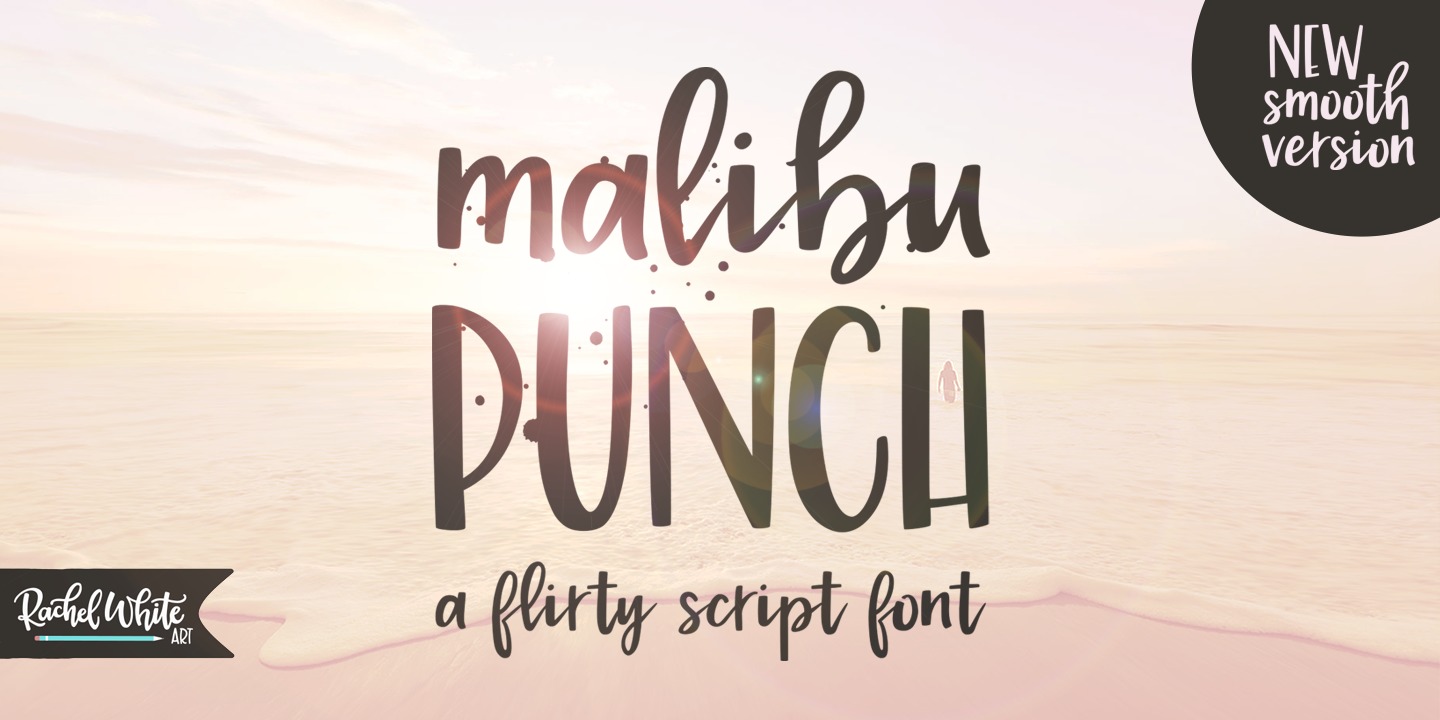 Beispiel einer Malibu Punch-Schriftart